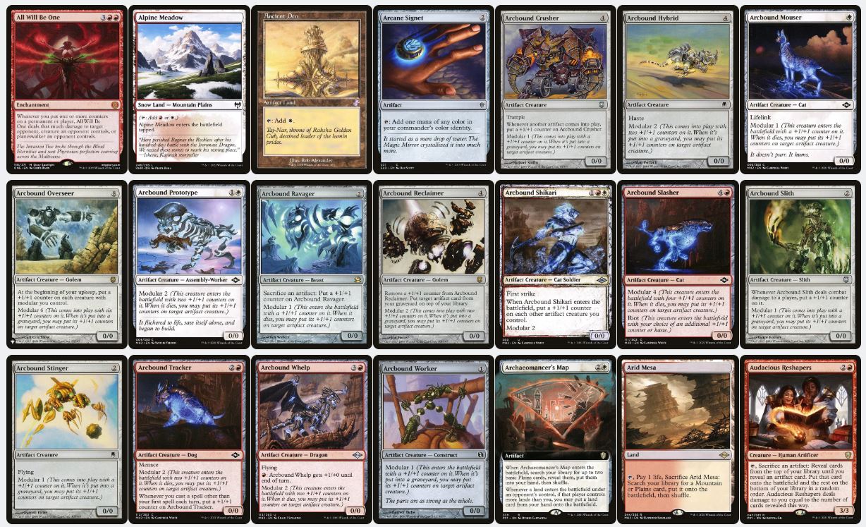 Modular & Artifact Synergy - Zabaz, the Glimmerwasp - Custom Commander Deck