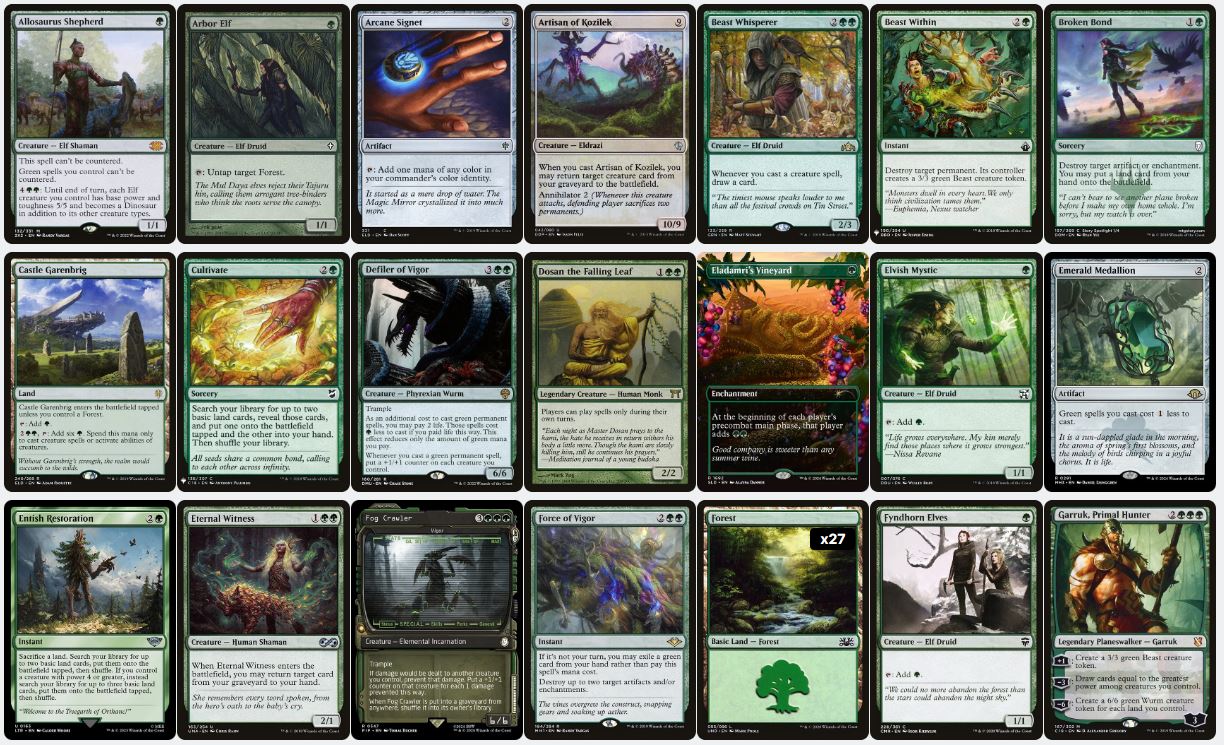 Ramp & Big Creatures - Selvala, Heart of the Wilds - Custom Commander Deck