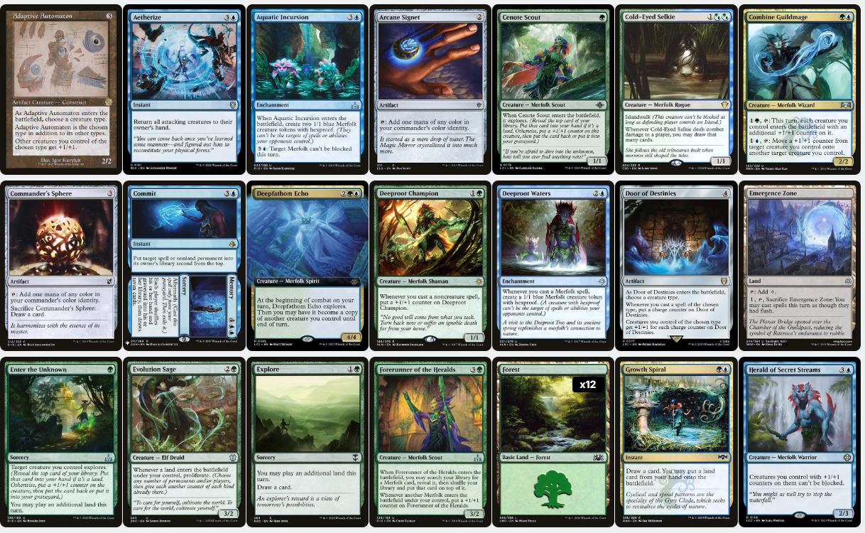 Merfolk Exploration & Tide Control - Hakbal of the Surging Soul - Custom EDH Commander Deck