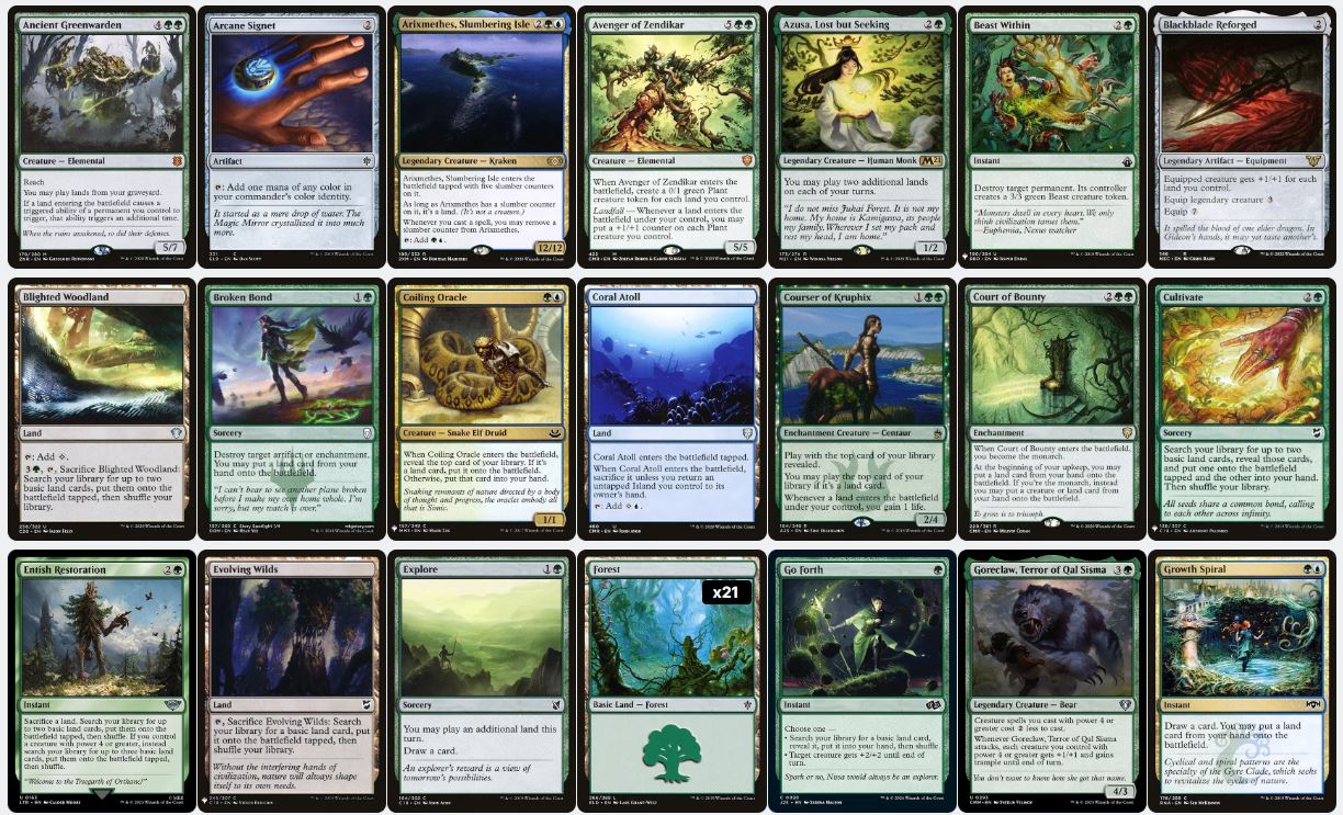 Landfall & Ramp Domination - Aesi, Tyrant of Gyre Strait - Custom Commander Deck