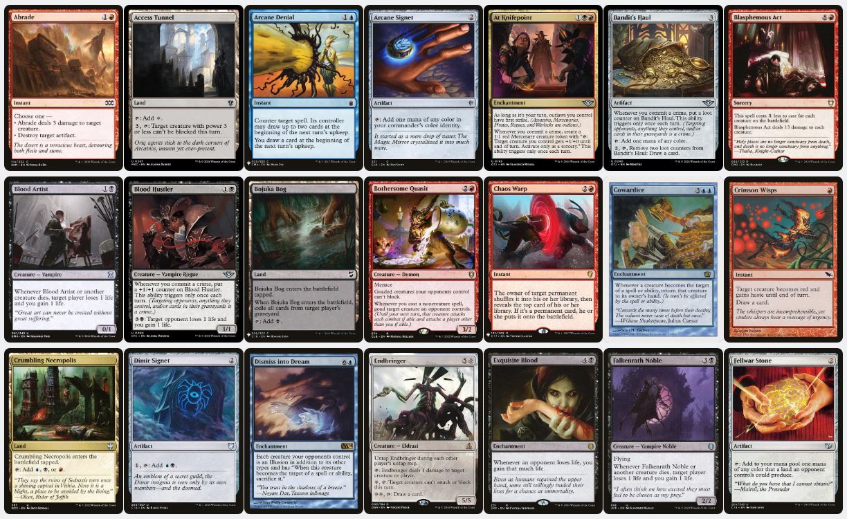 Crime & Punishment Control - Marchesa, Dealer of Death - Custom EDH Commander Deck