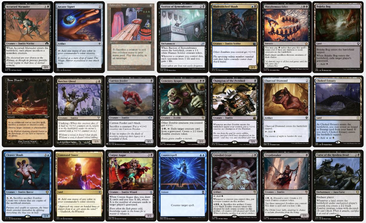 Zombie Horde - Wilhelt, the Rotcleaver - Custom Commander Deck