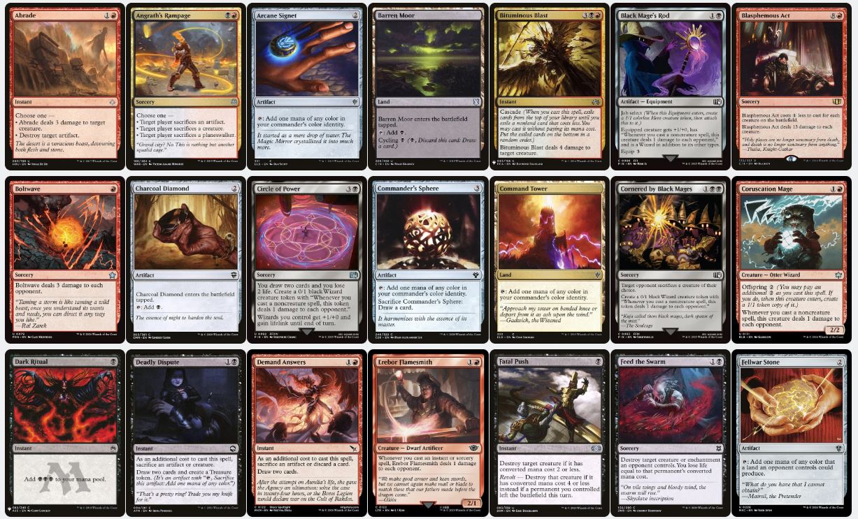 Burn Spellslinger - Black Waltz No. 3 - Custom Commander Deck