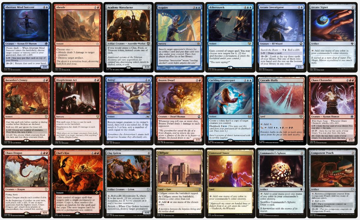 Dice Rolling Chaos & Strategy - Wyll, Blade of Frontiers & Sword Coast Sailor - Custom Commander Deck