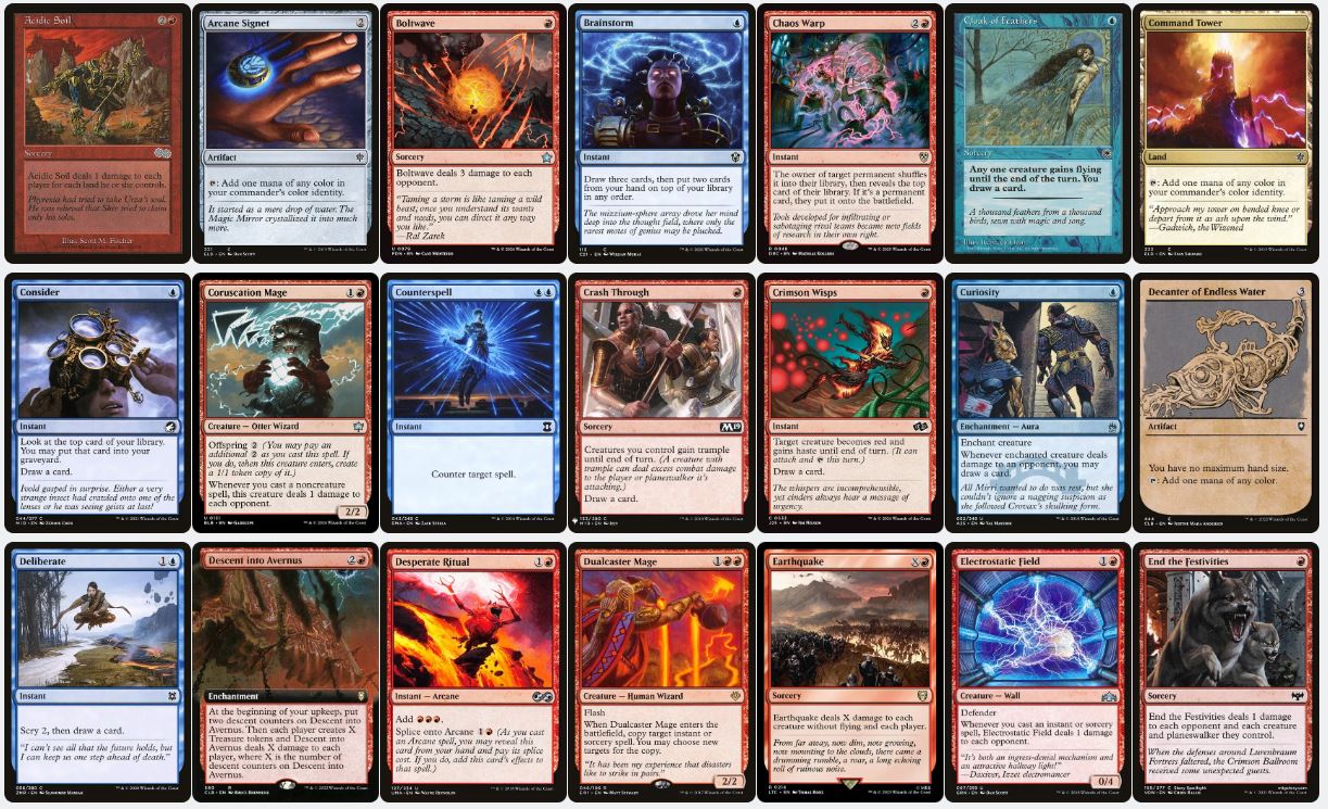 Burn & Draw Engine - Niv-Mizzet, Visionary - Custom Commander Deck