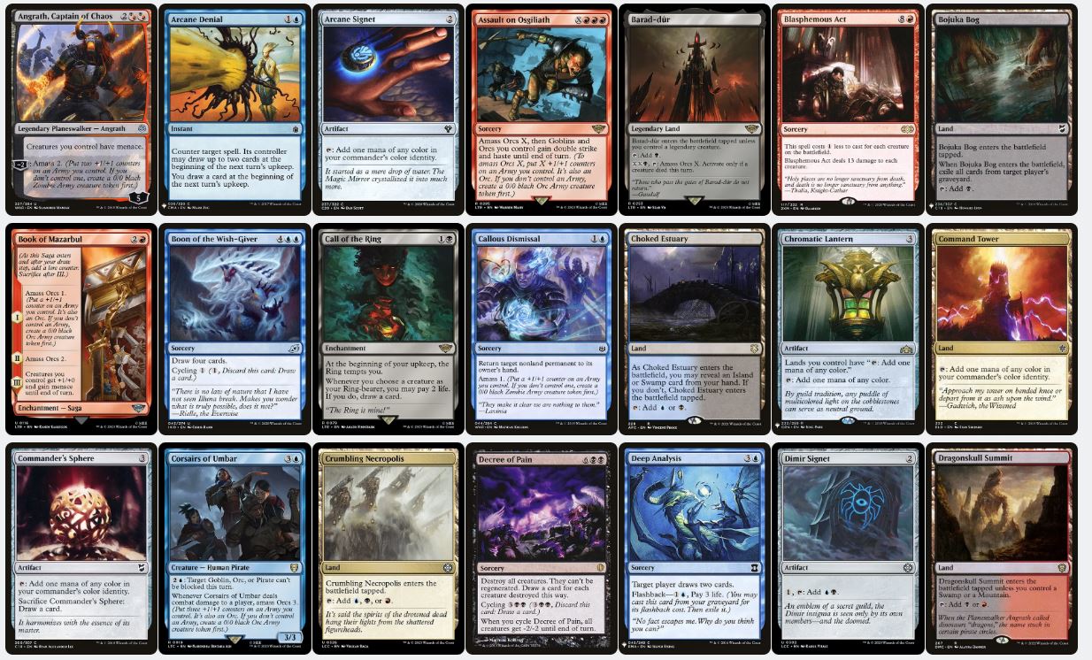 Orc Army Domination - Sauron, the Dark Lord - Custom Commander Deck