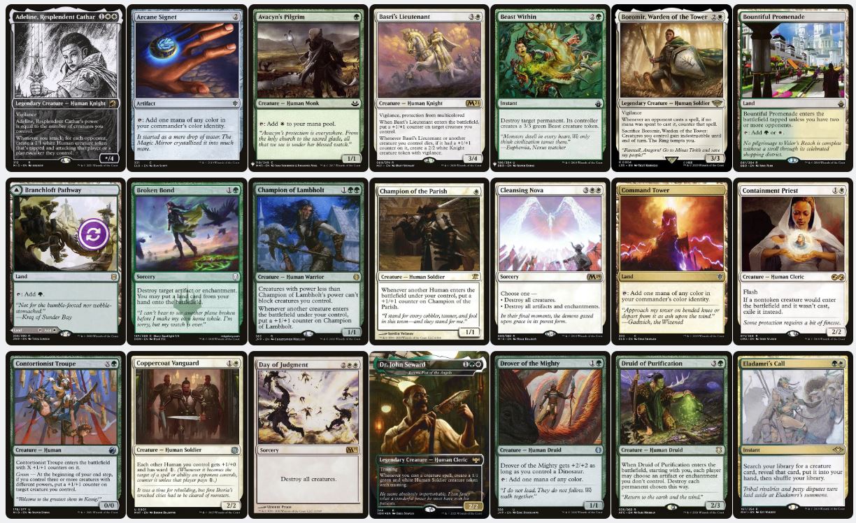 Human Tribal Domination - Kyler, Sigardian Emissary - Custom Commander Deck