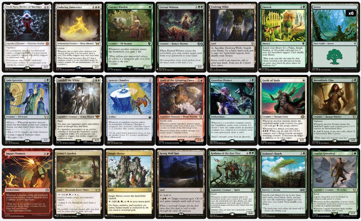 Combo Creature Tutor Deck - Rocco, Cabaretti Caterer - Custom Commander Deck