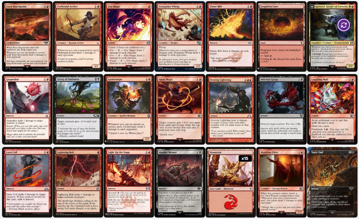 Burn Spellslinger - Black Waltz No. 3 - Custom Commander Deck