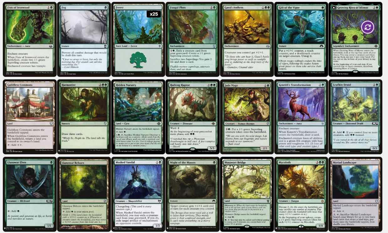 Endless Saprolings - Shroofus Sproutsire - Custom Commander Deck
