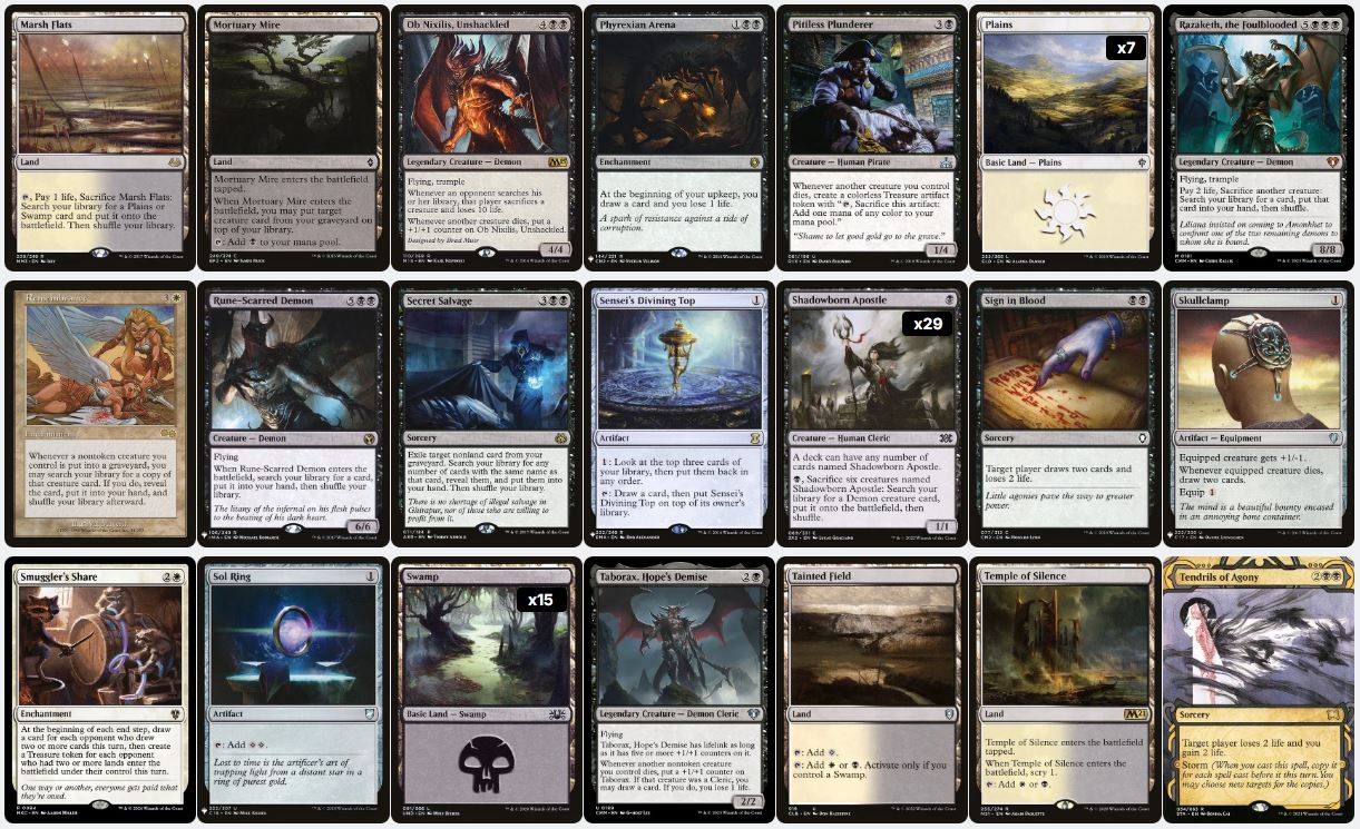 Shadowborn Apostle Swarm - Athreos, God of Passage - Custom Commander Deck
