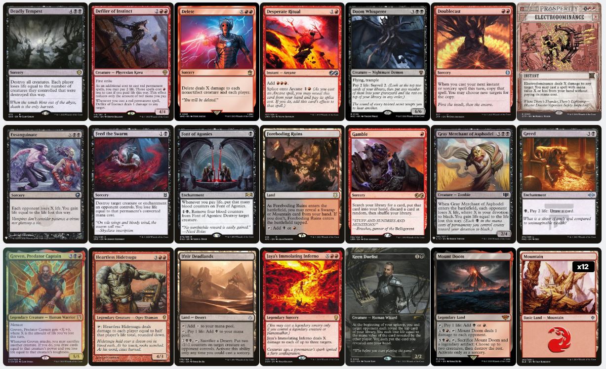 Rakdos Life - Loss Control - Rowan, Scion of War - Custom Commander Deck