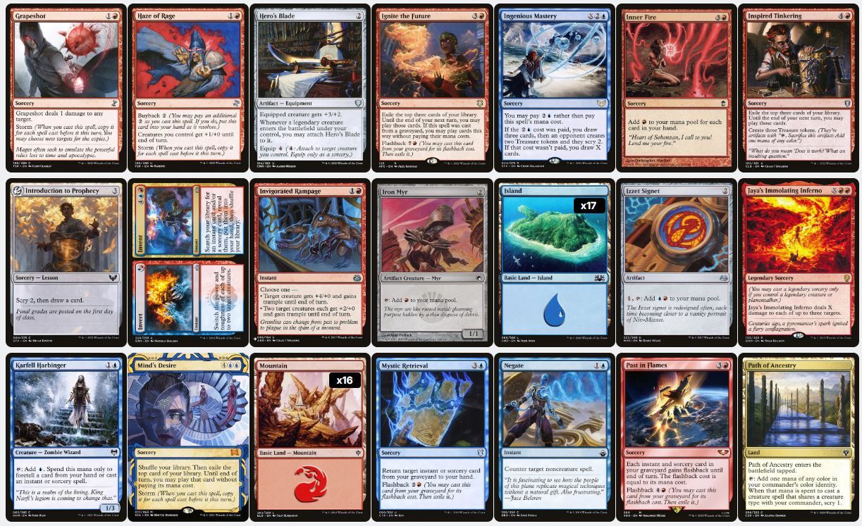Spellstorm Tempo - Vadrik, Astral Archmage - Custom Commander Deck
