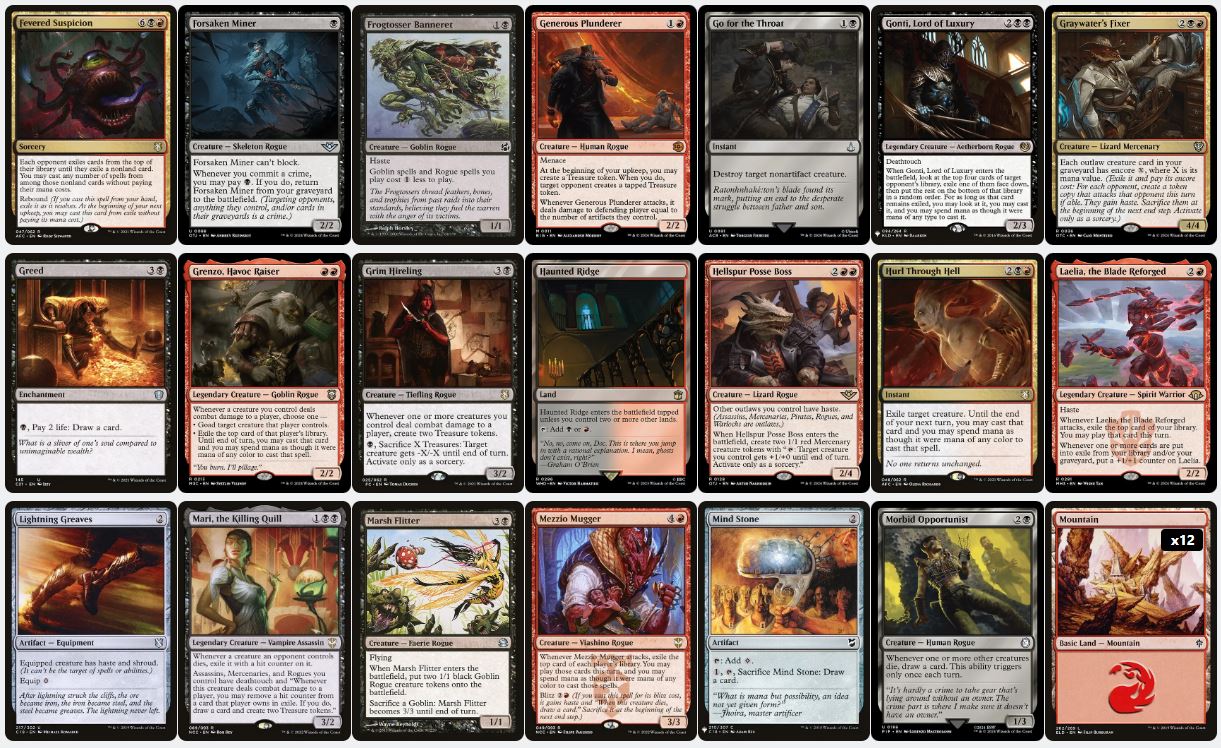 Mercenary Theft & Control - Laughing Jasper Flint - Custom EDH Commander Deck