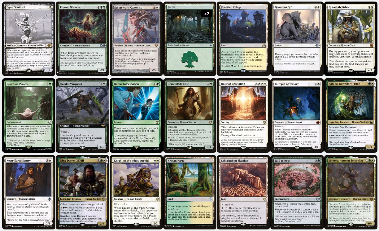 Human Tribal Domination - Kyler, Sigardian Emissary - Custom Commander Deck