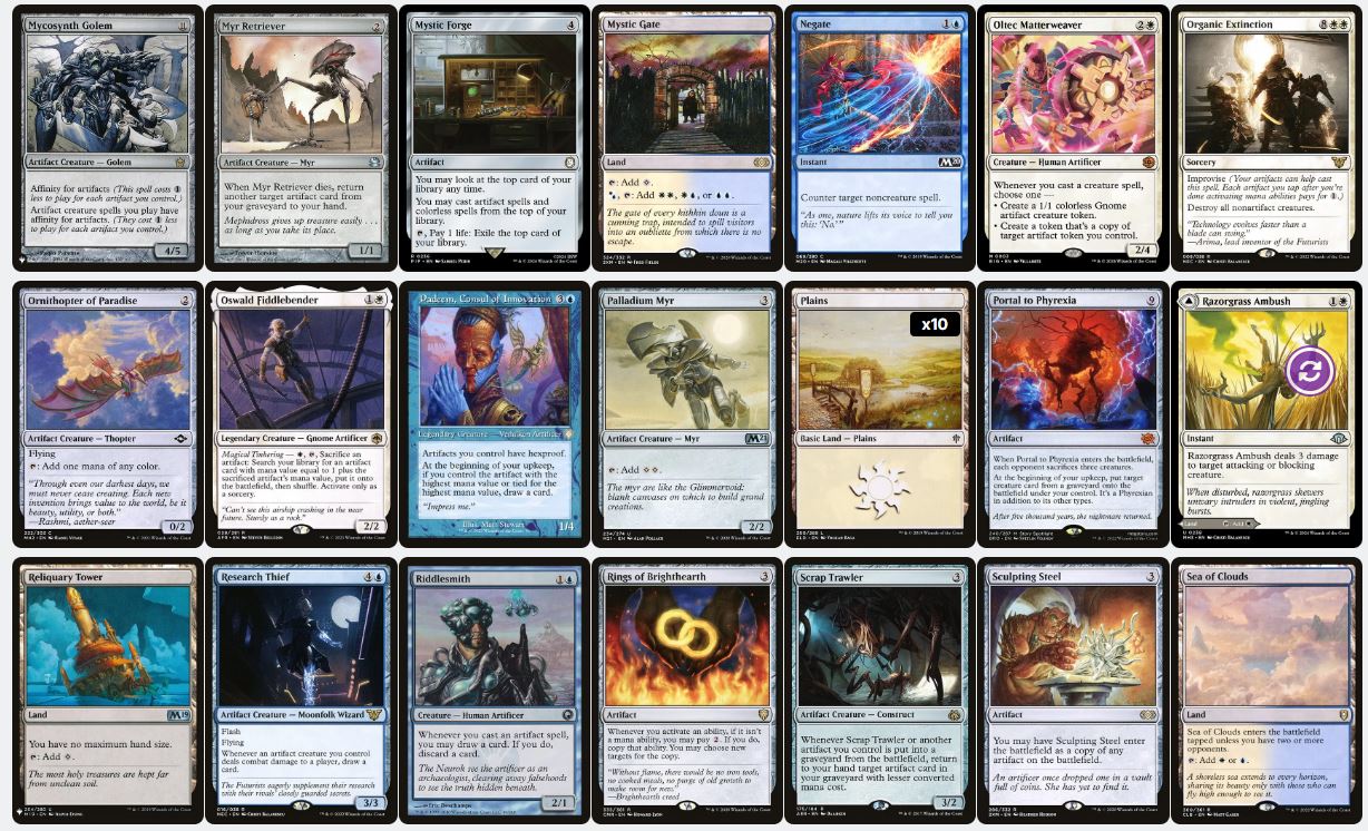 Artifacts - Urza, Prince of Kroog - Custom Commander Deck