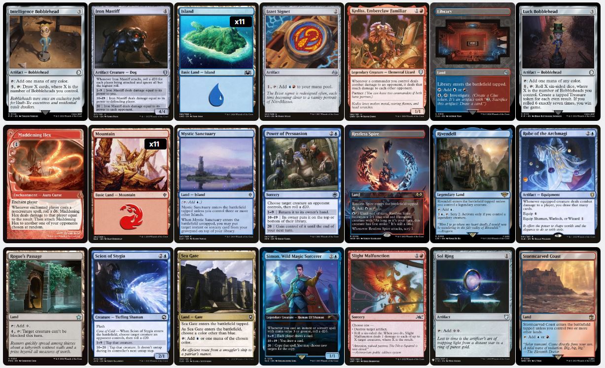 Dice Rolling Chaos & Strategy - Wyll, Blade of Frontiers & Sword Coast Sailor - Custom Commander Deck