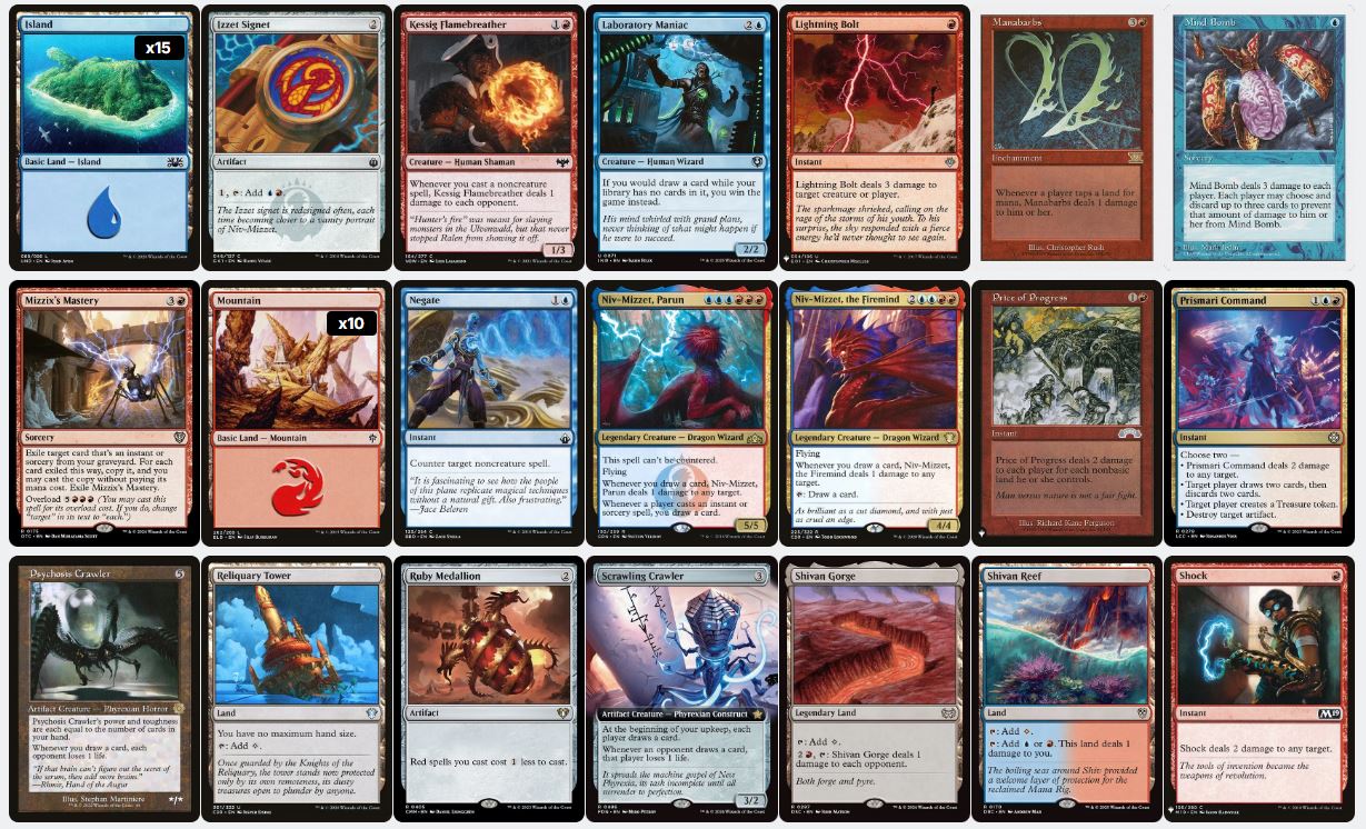 Burn & Draw Engine - Niv-Mizzet, Visionary - Custom Commander Deck