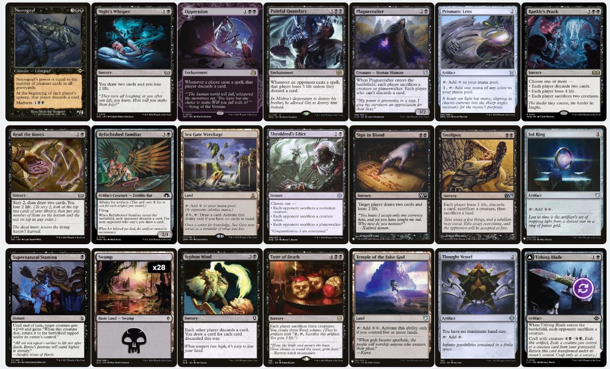 Graveyard Theft and Resource Denial - Tergrid, God of Fright - Custom Commander Deck