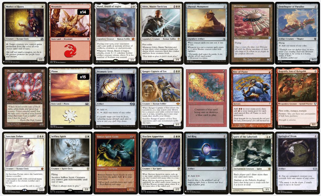 Human & Token Swarm - Winota, Joiner of Forces - Custom EDH Commander Deck