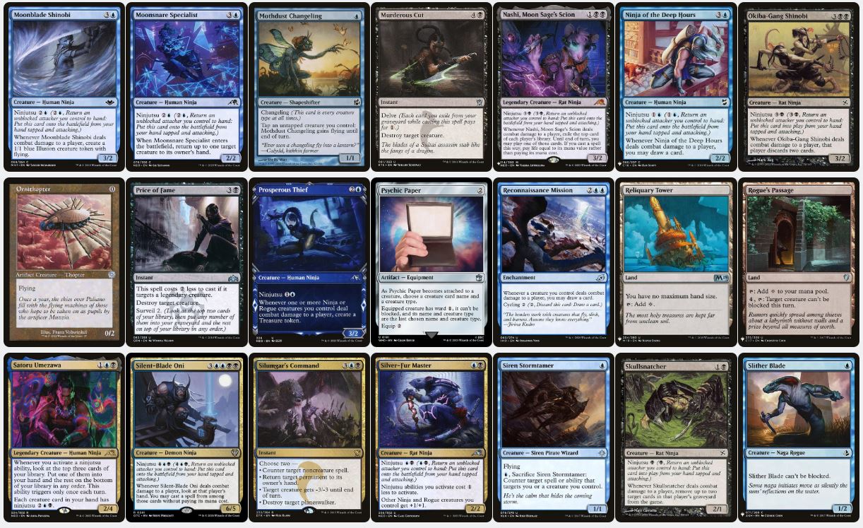 Ninjutsu & Stealth Tactics - Yuriko the Tigers Shadow - Custom EDH Commander Deck
