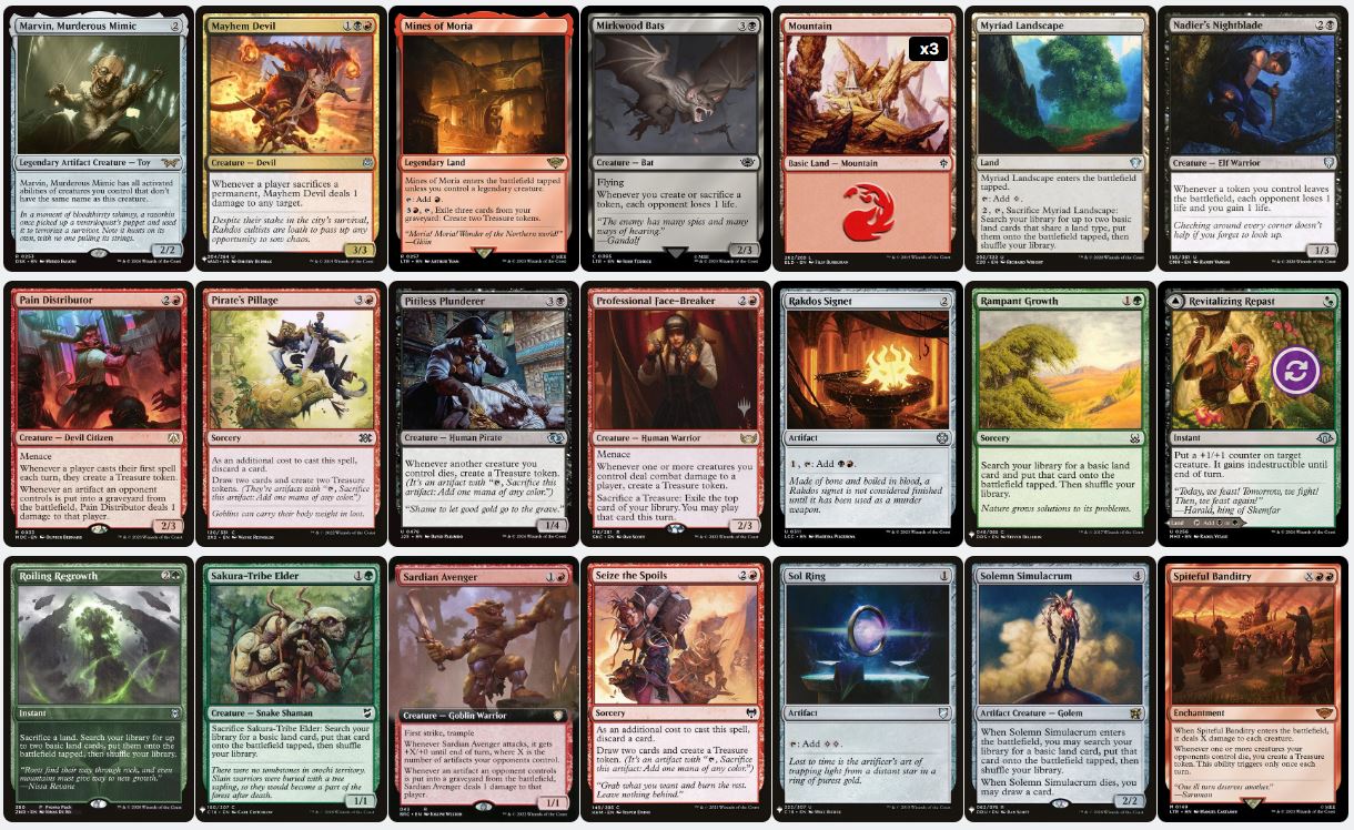 Treasures, Punishment & Profit - Vazi, Keen Negotiator - Custom Commander Deck