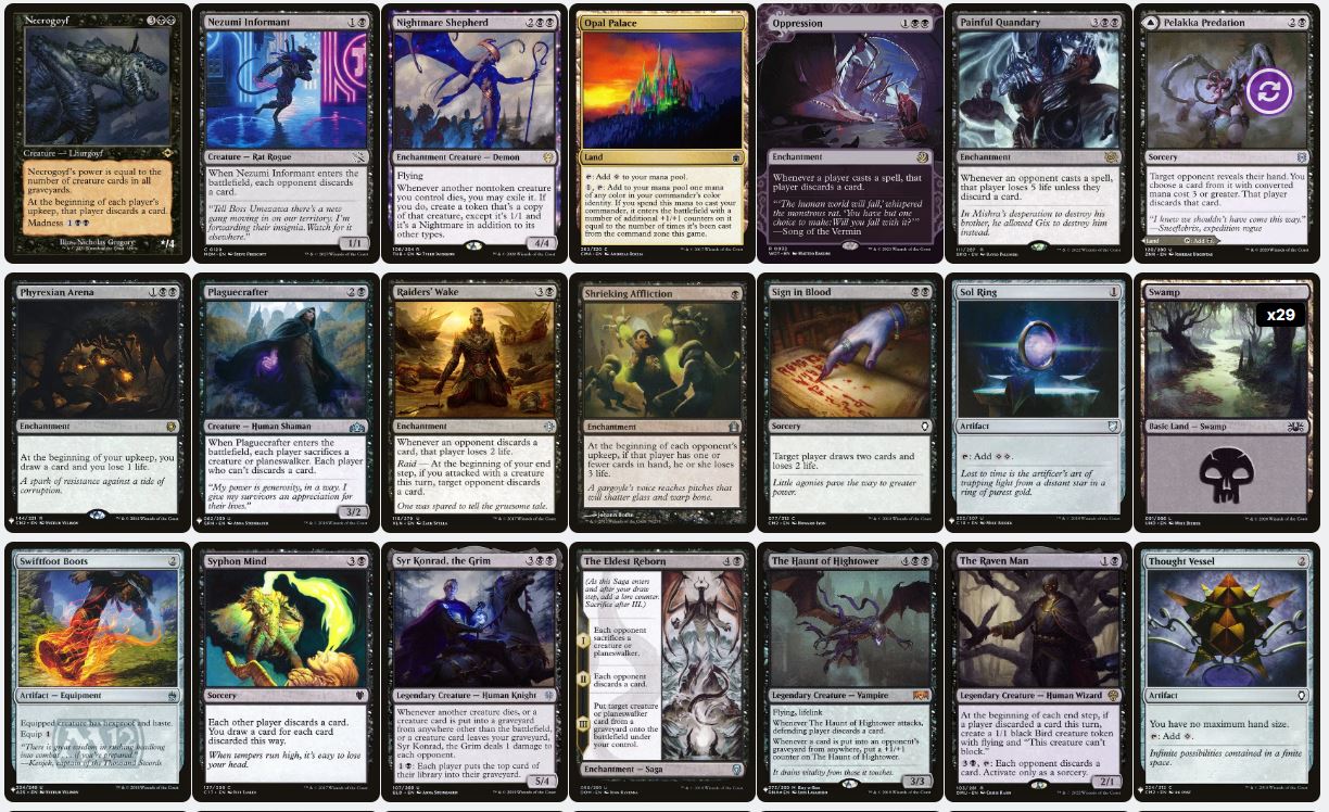 Discard - Aclazotz, Deepest Betrayal - Custom Commander Deck