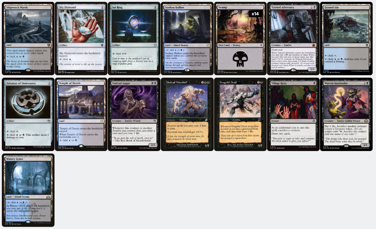 Zombie Horde - Wilhelt, the Rotcleaver - Custom Commander Deck