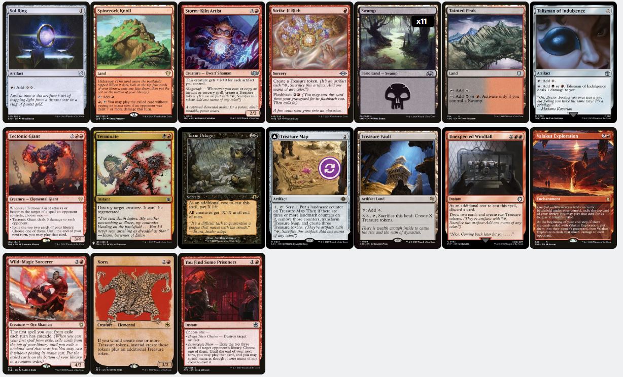 Exile & Treasure Value Engine - Prosper, Tome-Bound - Custom Commander Deck