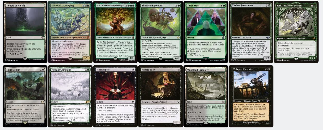 Chatterfang, Squirrel General - Custom EDH Commander Deck