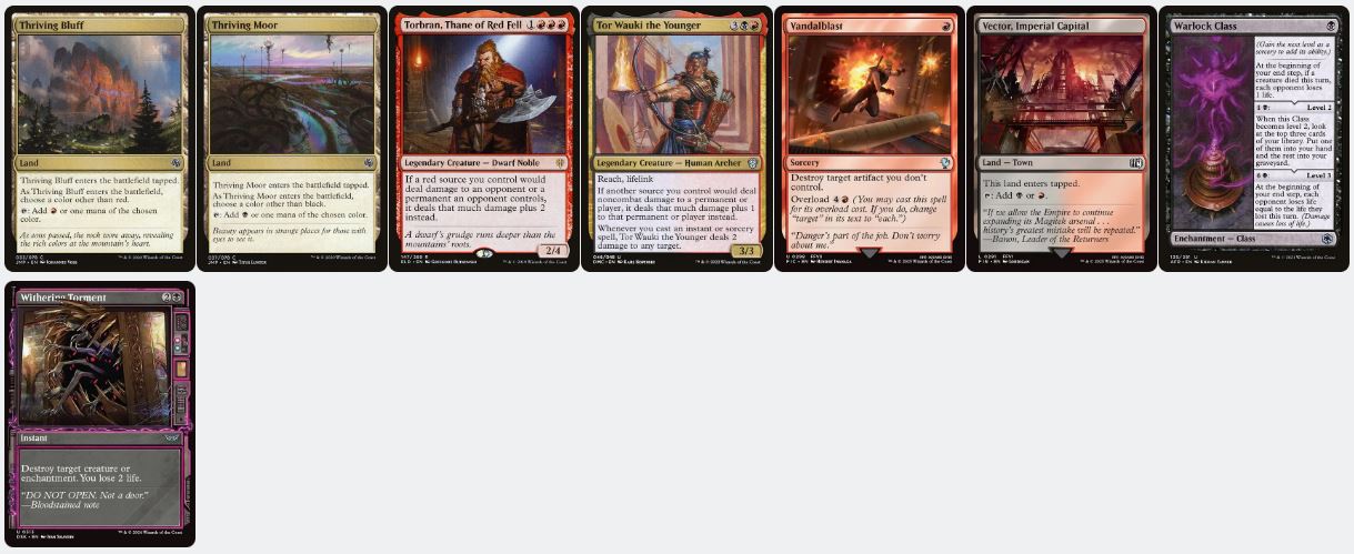 Burn Spellslinger - Black Waltz No. 3 - Custom Commander Deck