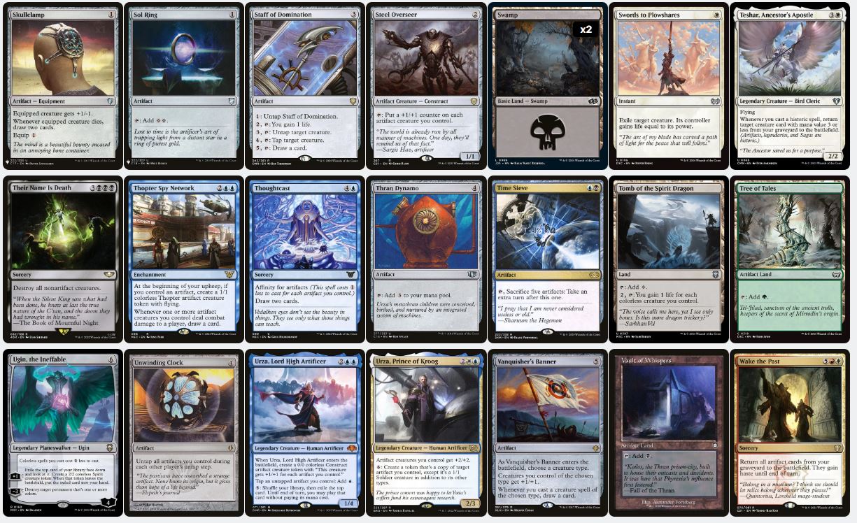 Myr Synergies & Artifact Might - Urtet, Remnant of Memnarch - Custom EDH Commander Deck