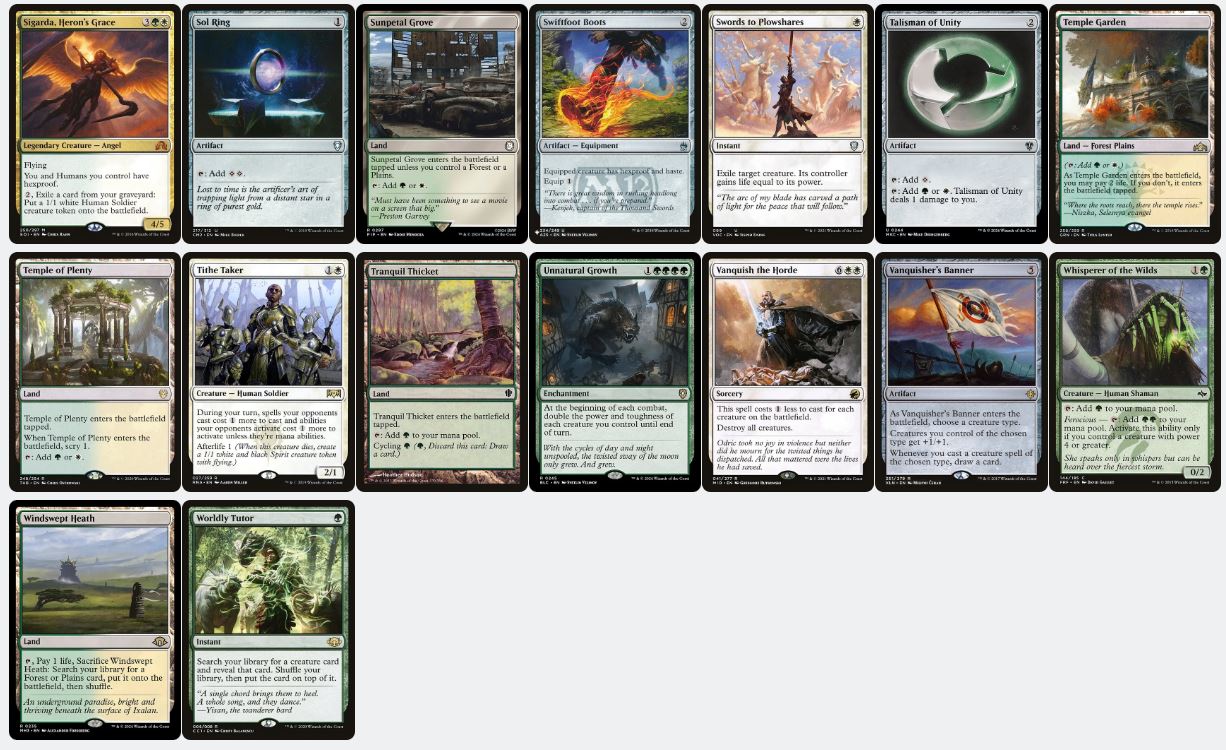 Human Tribal Domination - Kyler, Sigardian Emissary - Custom Commander Deck