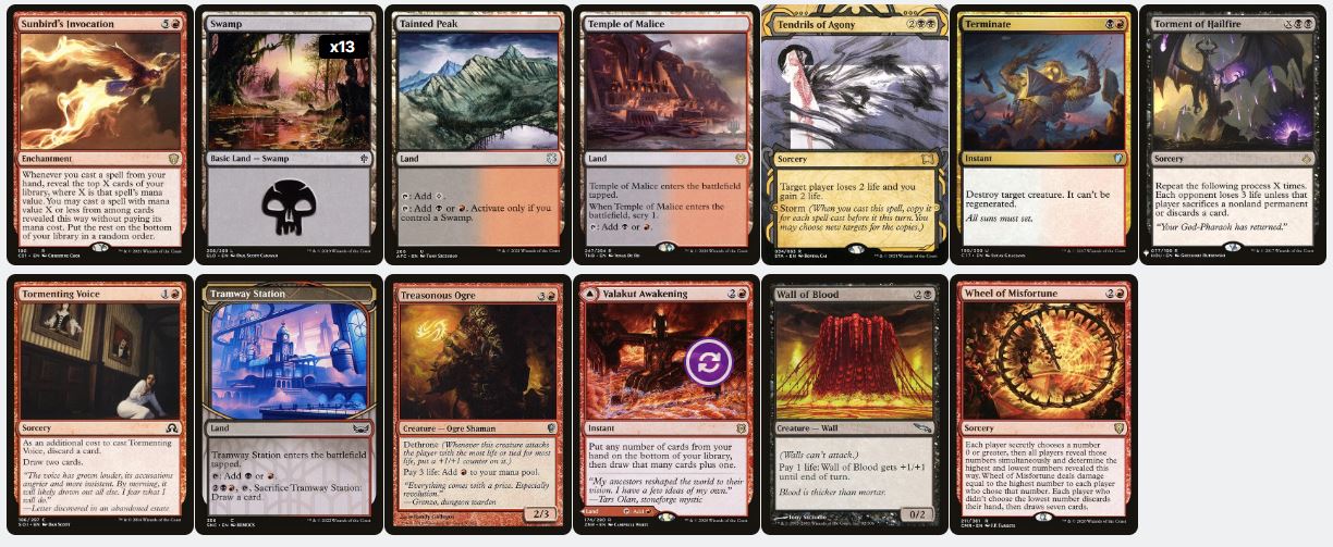 Rakdos Life - Loss Control - Rowan, Scion of War - Custom Commander Deck