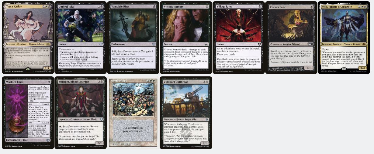 Aristocrats & Drain Control - Denethor, Ruling Steward - Custom Commander Deck