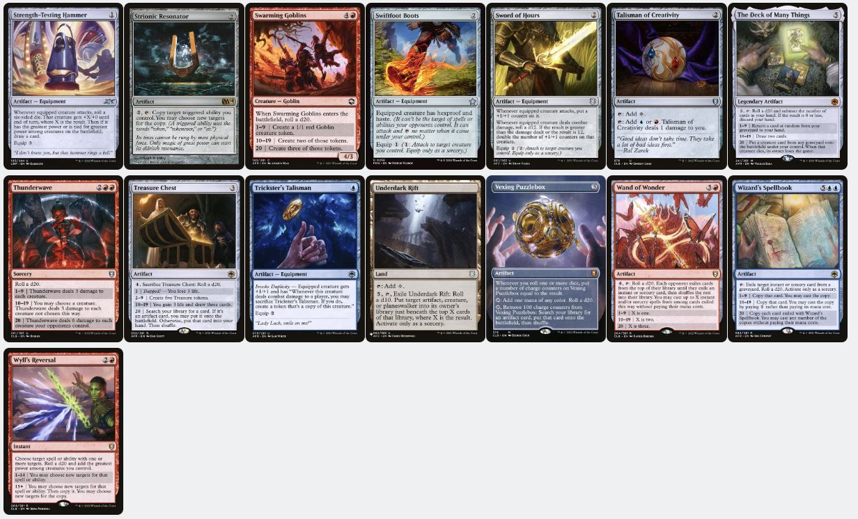 Dice Rolling Chaos & Strategy - Wyll, Blade of Frontiers & Sword Coast Sailor - Custom Commander Deck