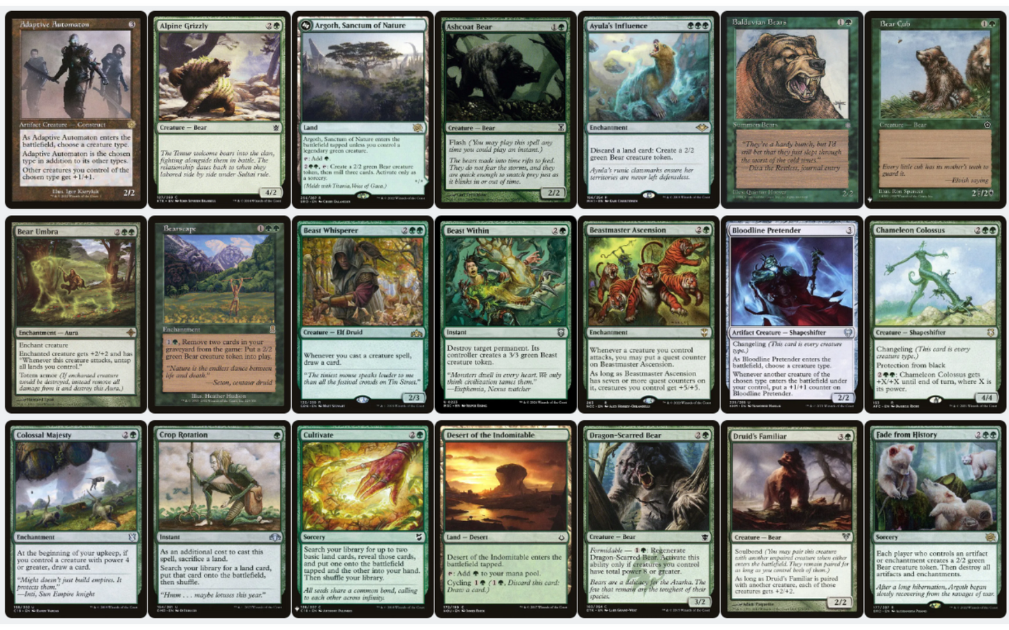 Bear Tribal & Wild Strength - Ayula, Queen Among Bears - Custom EDH Commander Deck
