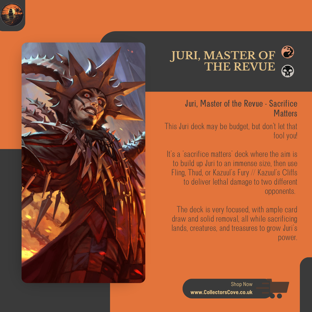 Sacrifice Synergy & Lethal Combos - Juri, Master of the Revue - Custom EDH Commander Deck