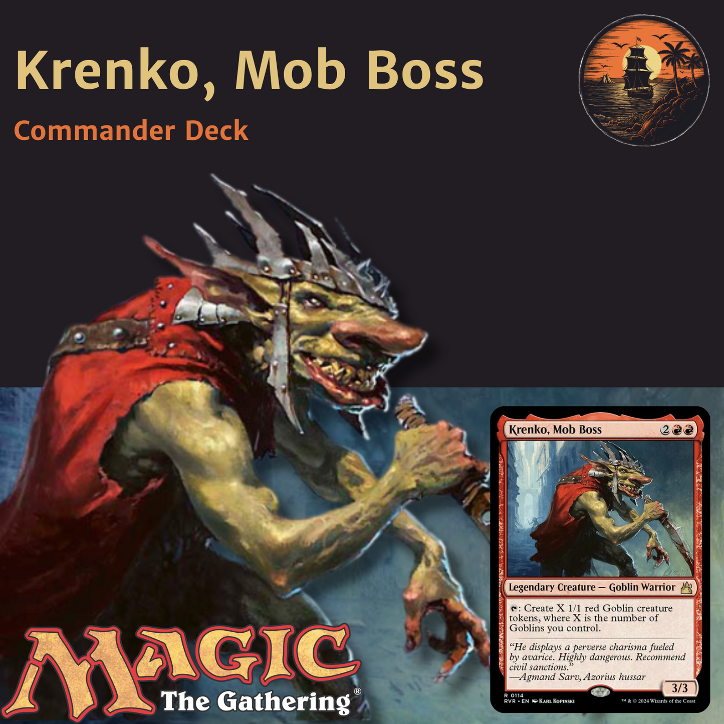 Goblin Swarm & Anthem Fury - Krenko, Mob Boss - Custom EDH Commander Deck