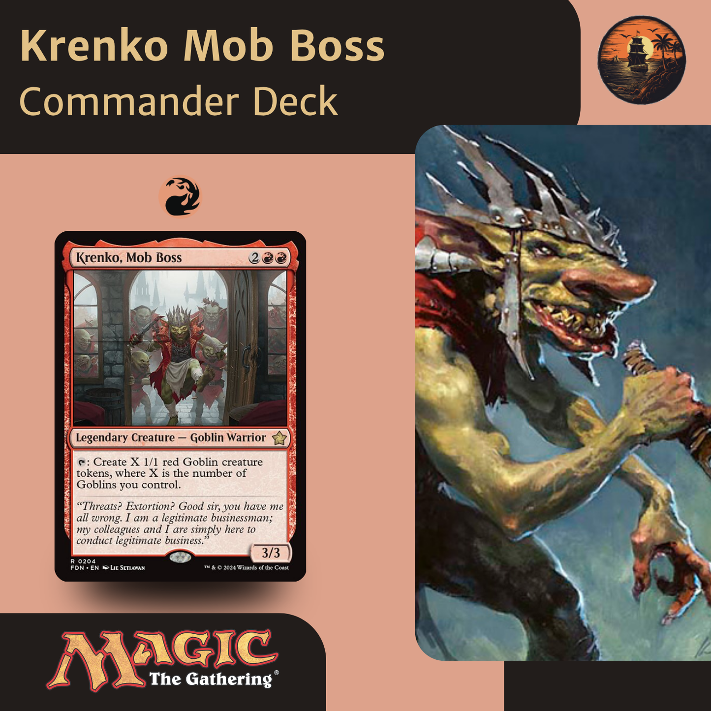 Krenko, Mob Boss – Goblin Token Swarm Commander Deck