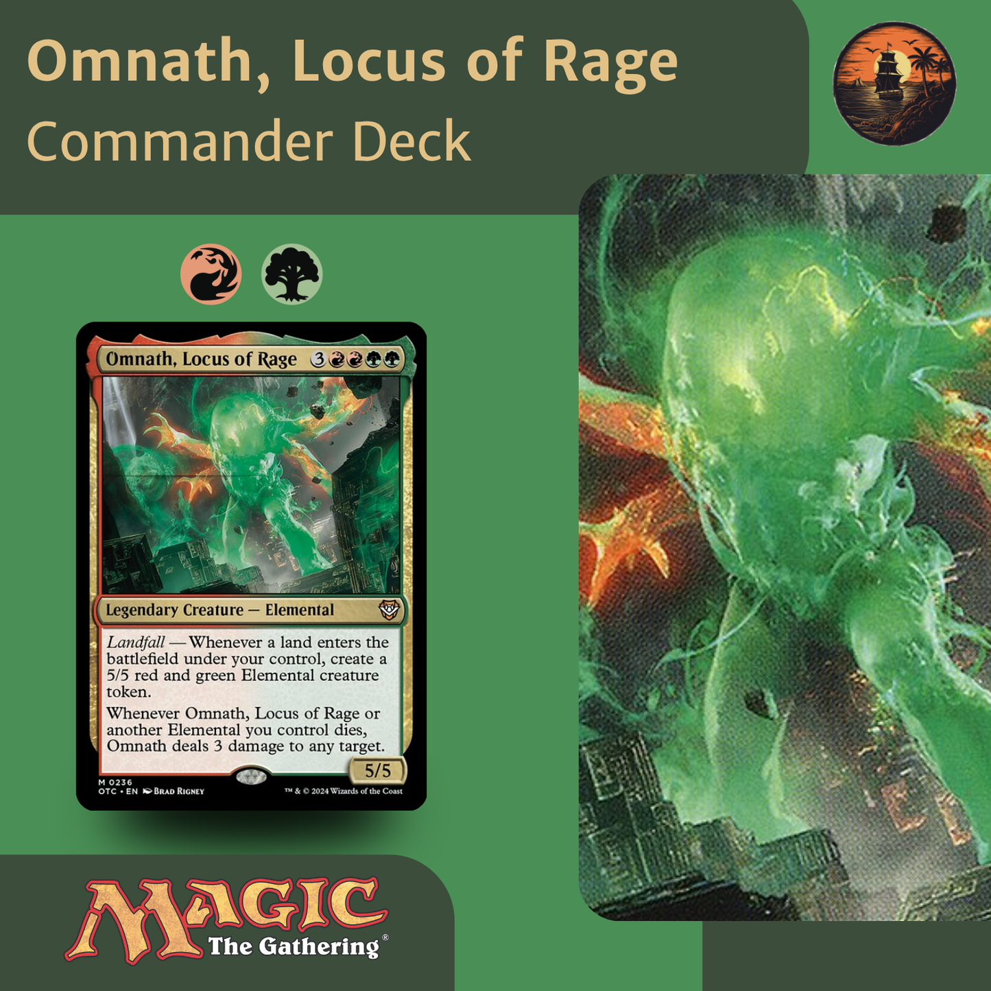 Omnath, Locus of Rage – Landfall Elemental Explosion
