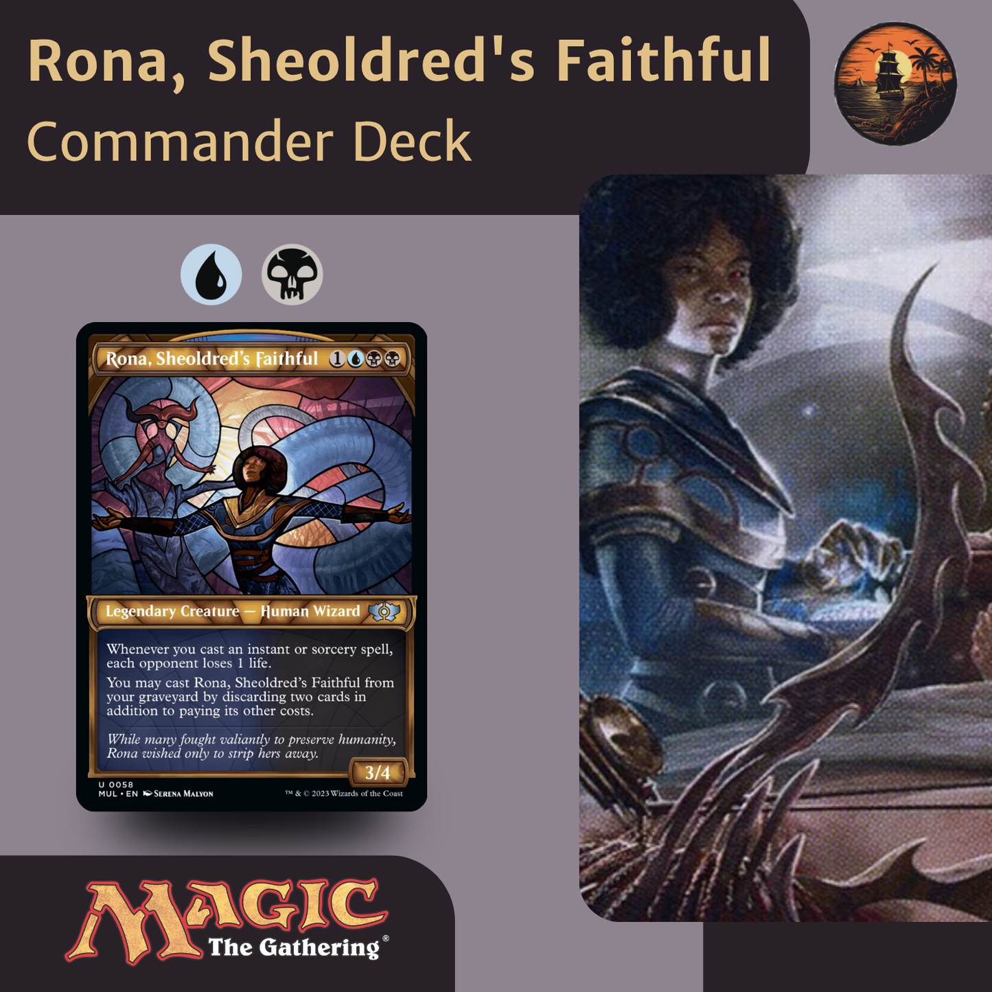 4 x Commander Decks (LOTR) - Commander Playset - Custom Commander Deck