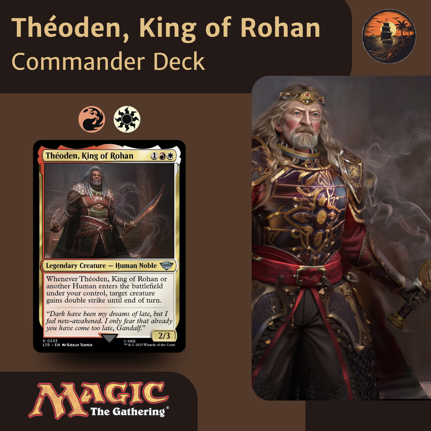 4 x Commander Decks (LOTR) - Commander Playset - Custom Commander Deck