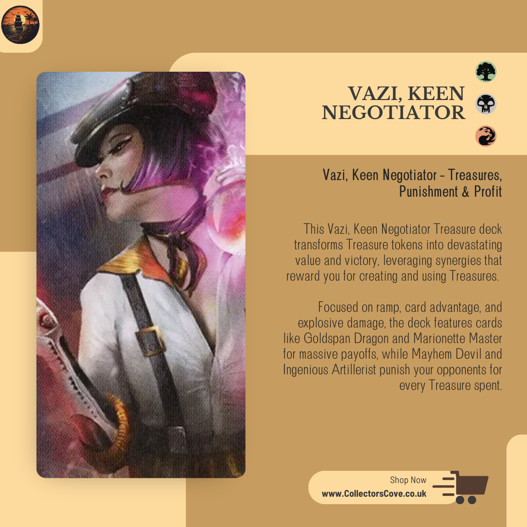 Treasures, Punishment & Profit - Vazi, Keen Negotiator - Custom Commander Deck