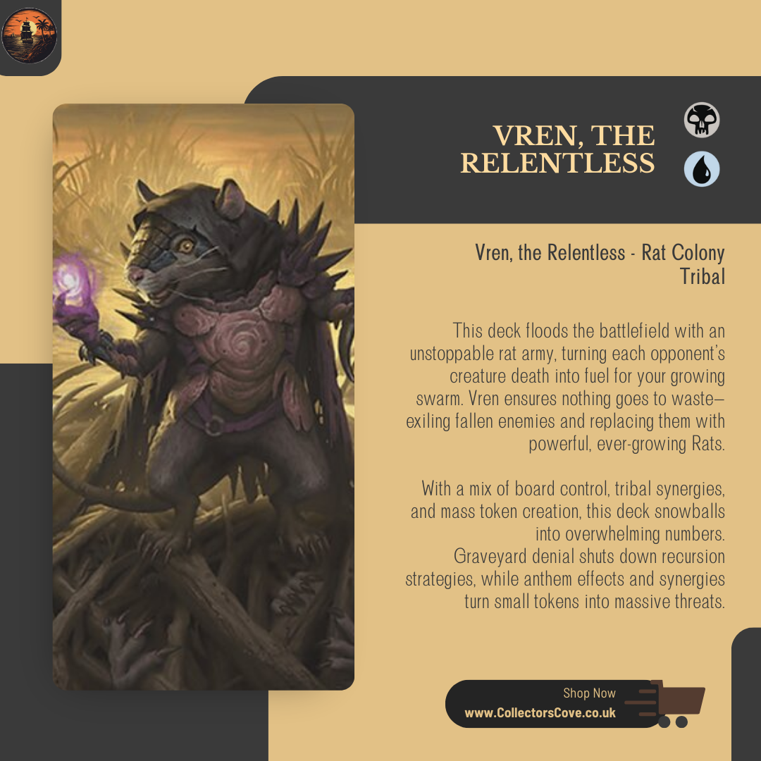 Rat Colony Tribal - Vren, the Relentless - Custom Commander Deck