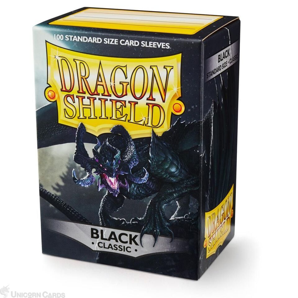 Dragon Shield - Black - Classic Sleeves - Standard Size (100pk)