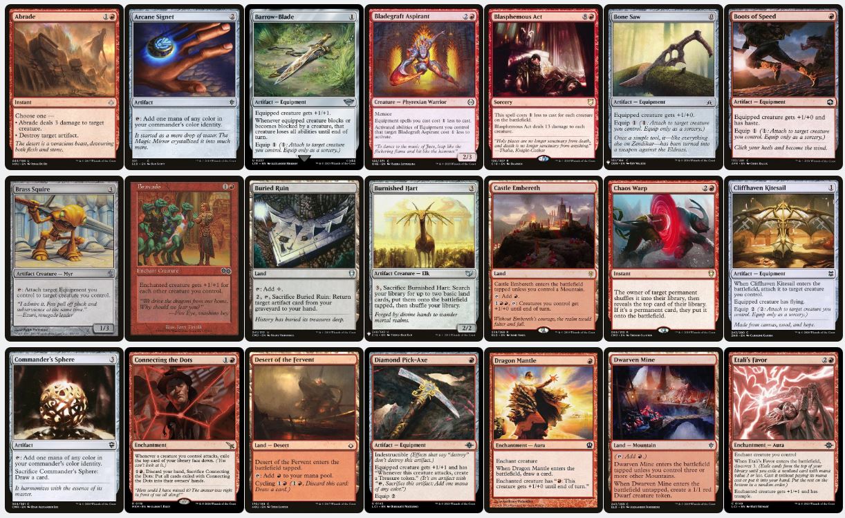 Elemental Token Swarm & Equipment Power - Valduk, Keeper of the Flame - Custom Commander Deck