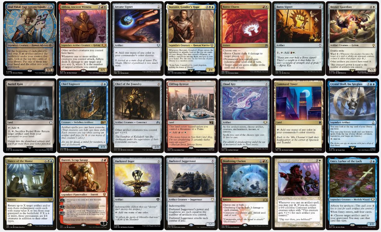 Akiri, Line-Slinger & Glacian, Powerstone Engineer - Custom Commander Deck