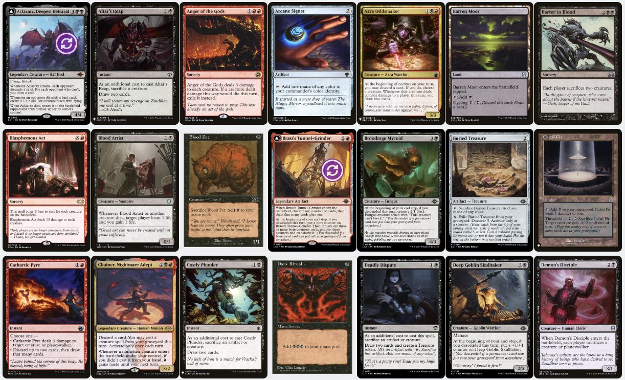 Sacrifice & Punishment - Zoyowa Lava-Tongue - Custom EDH Commander Deck