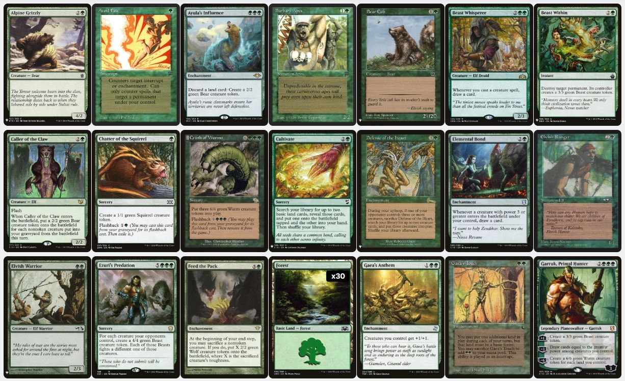 Vanilla Creature Aggro - Ruxa, Patient Professor - Custom Commander Deck